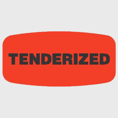 Short Oval Label Tenderized - 1,000/Roll