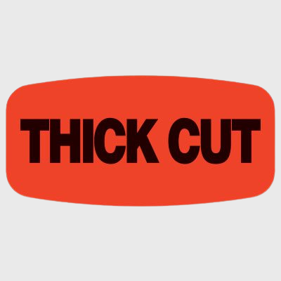 Short Oval Label Thick Cut - 1,000/Roll
