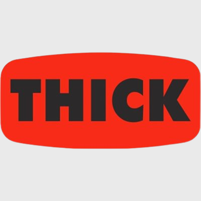 Short Oval Label Thick - 1,000/Roll