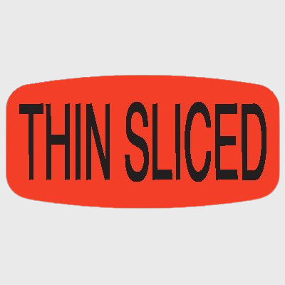 Short Oval Label Thin Sliced - 1,000/Roll