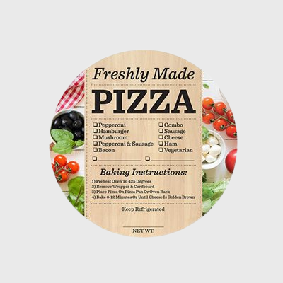 Grab & Go Label Freshly Made Pizza Checkoff  - 250/Roll