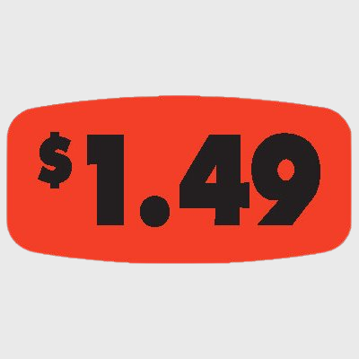 Pricing Label $1.49 - 1,000/Roll