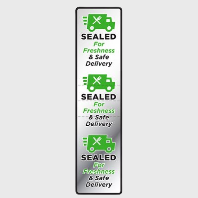 Grab & Go Label Sealed for Freshness & Safe Delivery - 500/Roll