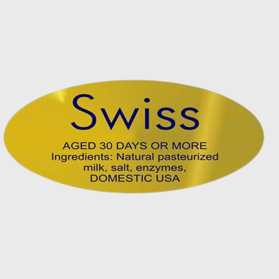 Gold Foil Label Swiss Domestic - 500/Roll