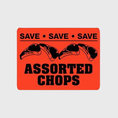 Pork Label Assorted Chops -Save Save Save - 500/Roll