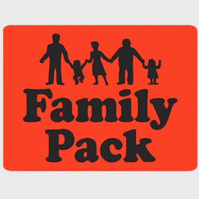 Family Pack With People Label - ﻿1,000/Roll