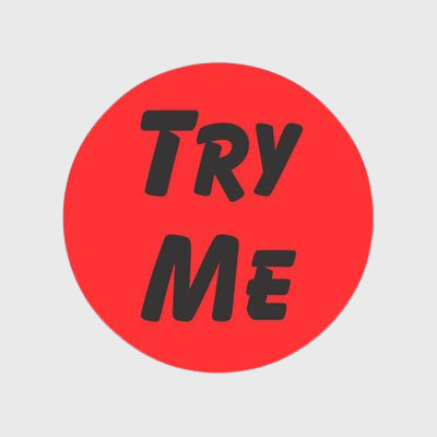 Promotional Specialty Label Try Me Bullseye - 1,000/Roll