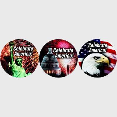 Seasonal Label Celebrate America! 3 Images - 500/Roll