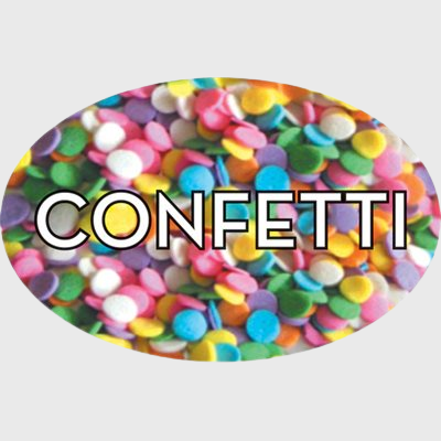 Standard Flavor Label Confetti - 500/Roll