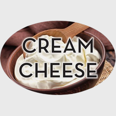 Standard Flavor Label Cream Cheese - 500/Roll