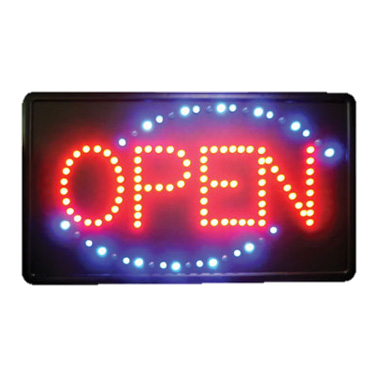 superior-equipment-supply - Winco - Rectangle LED Sign "Open"Single Flash