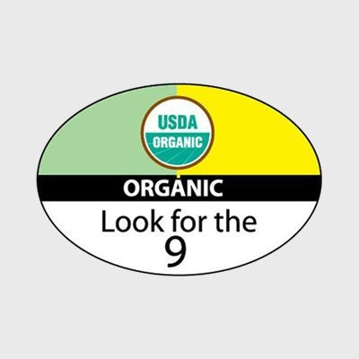 USDA Organic Look for the 9 Label - 1,000/Roll