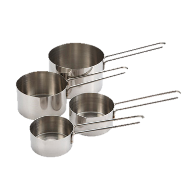 Set of 4 Stainless Steel Measuring Cups