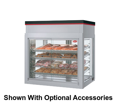 Hatco Flav-R-Savor® 4 Door 4 Rack Large Capacity Countertop Merchandising Cabinet Anodized Aluminum