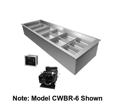 Hatco Drop-In Refrigerated Well Top Mount Insulated 45"W Aluminized Steel Housing