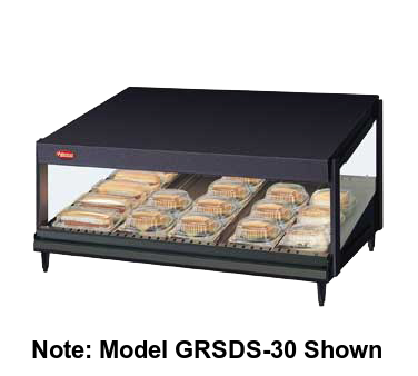 Hatco Glo-Ray® 1 Slant Shelf 5 Rod Countertop Merchandising Warmer Stainless Steel & Aluminum Construction