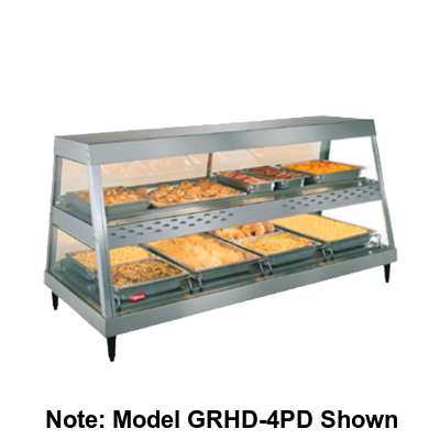Hatco Glo-Ray® Countertop Heated Glass Display Case 58.5"W Single Shelf Stainless Steel & Aluminum Construction