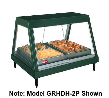 Hatco Glo-Ray® Countertop Heated Glass Display Case 58.5"W Dual Shelves Stainless Steel & Aluminum Construction