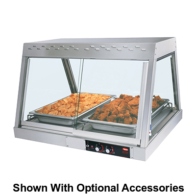 Hatco Glo-Ray® Countertop Heated Glass Display Case 32.5"W Single Shelf Stainless Steel & Aluminum Construction