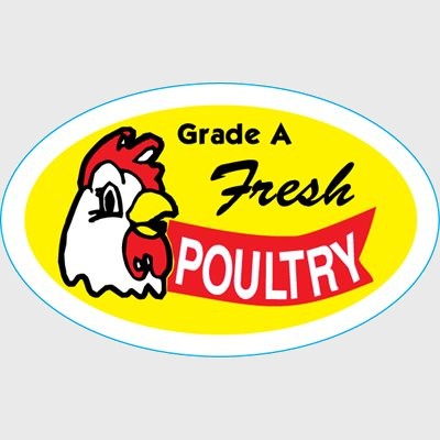 Meat And Seafood Label Grade A Fresh Poultry - 500/Roll