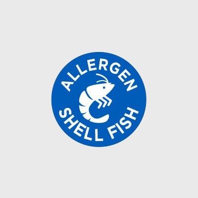 Food Allergen Label Allergen Shell Fish Icon - 1,000/Roll