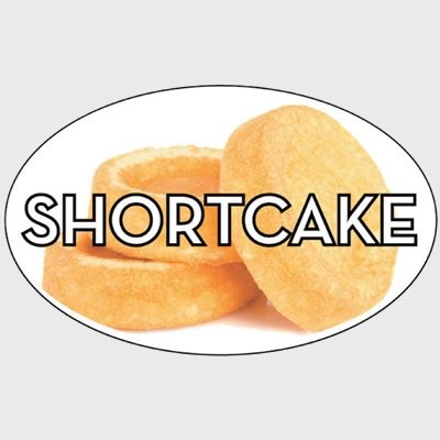 Standard Flavor Label Shortcake - 500/Roll