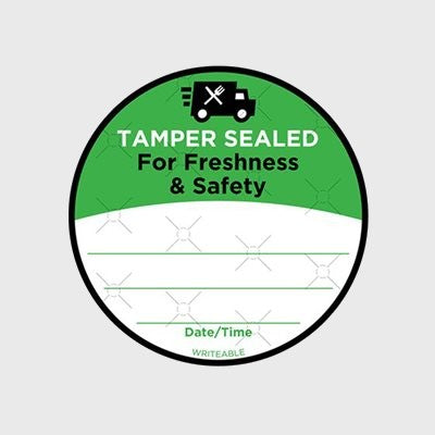 Grab & Go Label Tamper Sealed for Freshness & Safety - 500/Roll