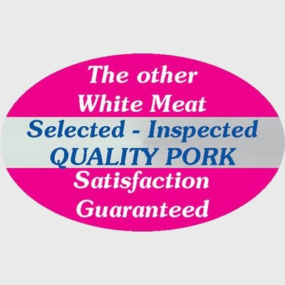 Pork Label Pork (Select / Inspected Quality) - 500/Roll